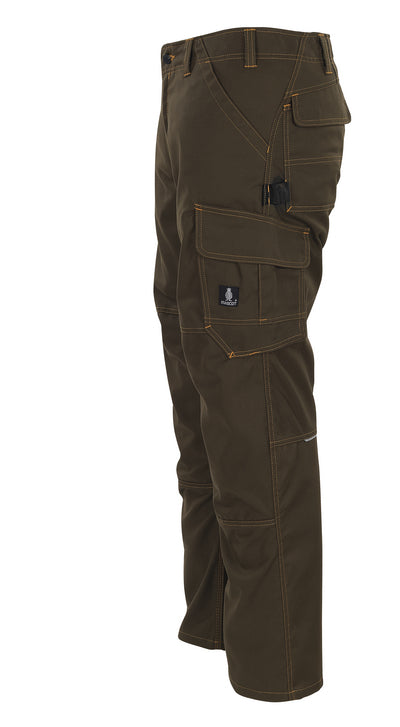 Mascot Faro 06279-010 Ergonomically Shaped Work Trousers Dark Olive