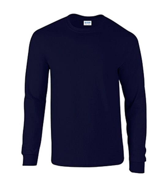 Gildan Ultra Cotton Men Long Sleeve T-Shirt Navy