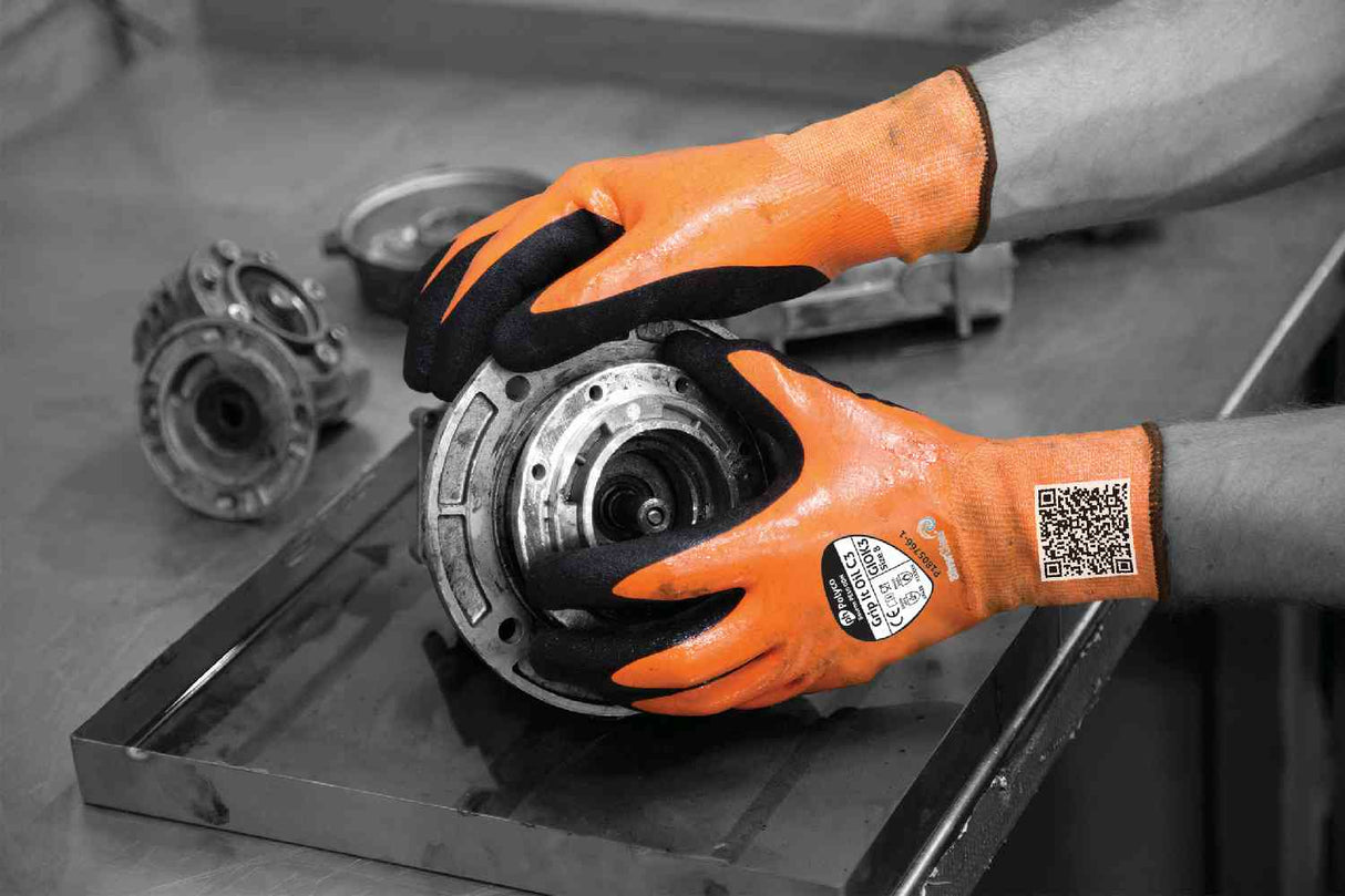 Polyco Grip It® Oil C3 Safety Gloves Dual Nitrile Coating Level B Cut Resistant