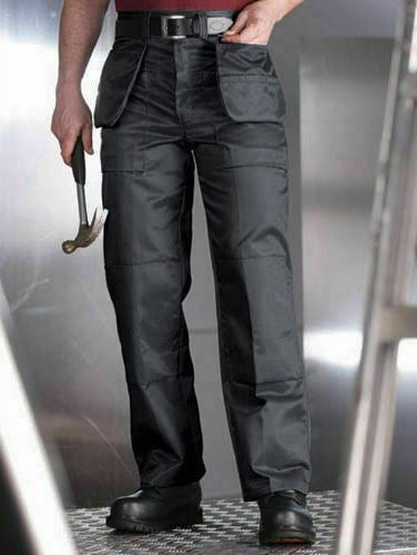 Dickies GR43110 Grafters Men Work Trousers Holster Pocket Black Size 32 Tall