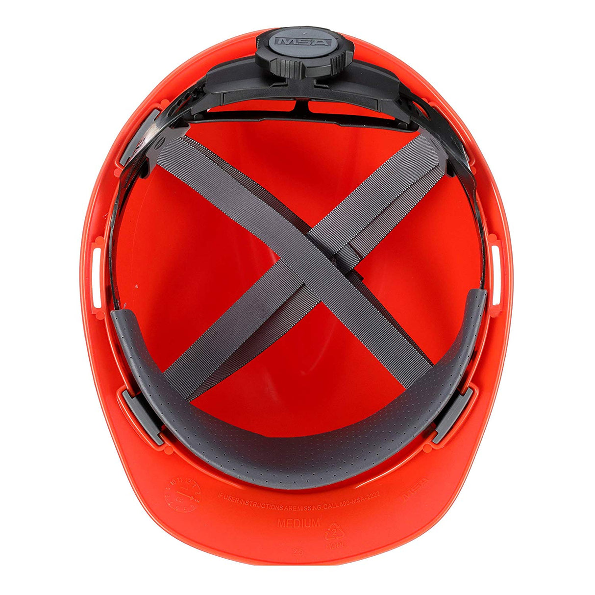 MSA V-Gard Safety Helmet Fas-Track III Suspension Orange
