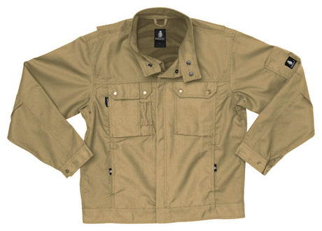 Mascot Gerona 03009-010 Multi-Pocket Front Zip Storm Flap Polycotton Work Jacket, Khaki