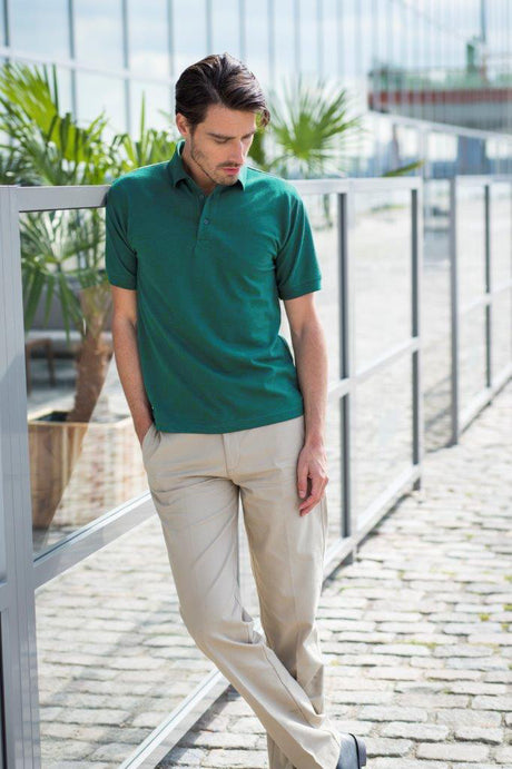 Henbury H400 Heavy PolyCotton Pique Polo Shirt Jade Green, Size - Large