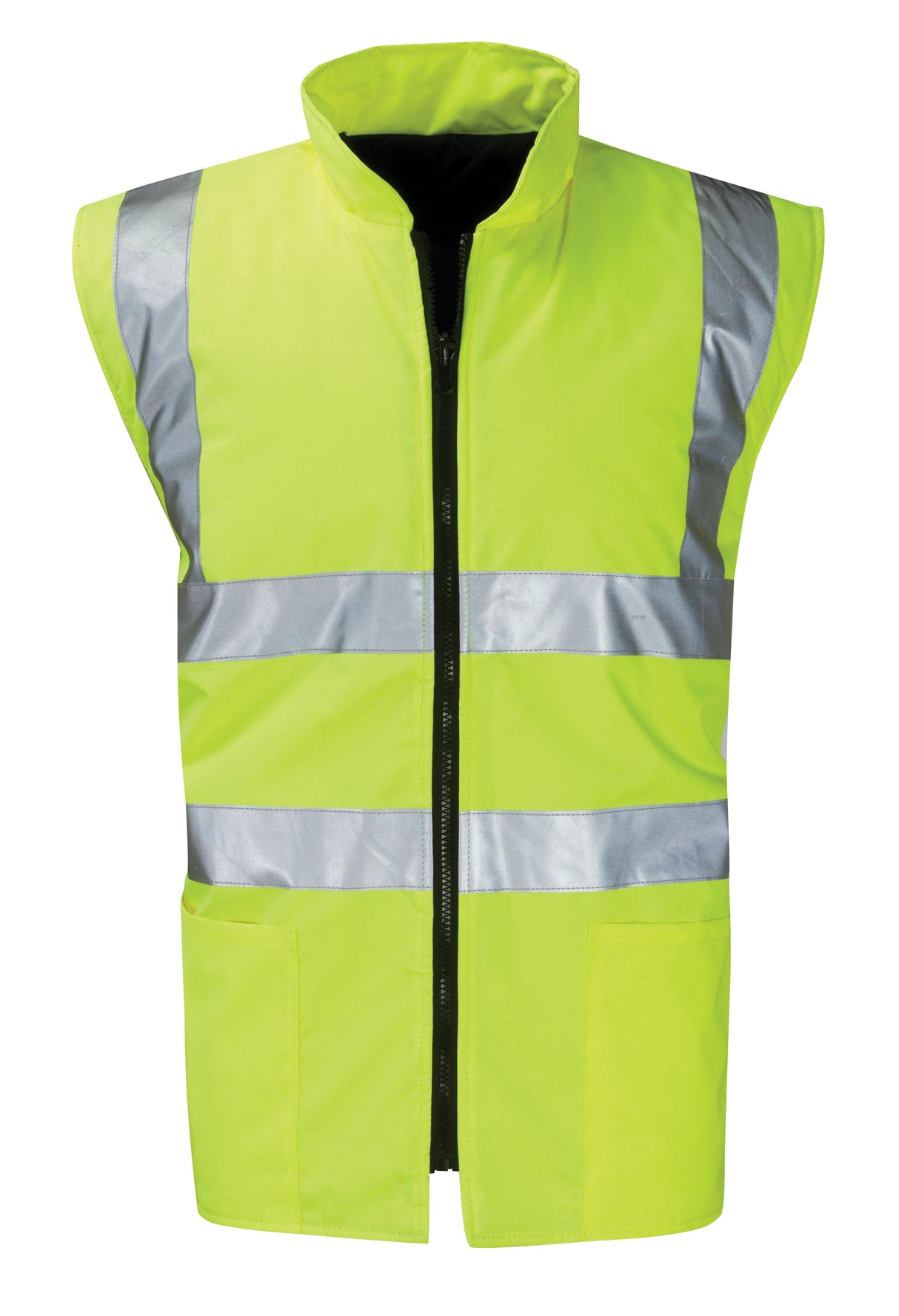 Orbit Corinthian Reversable High Vis Yellow Bodywarmer HVRB03