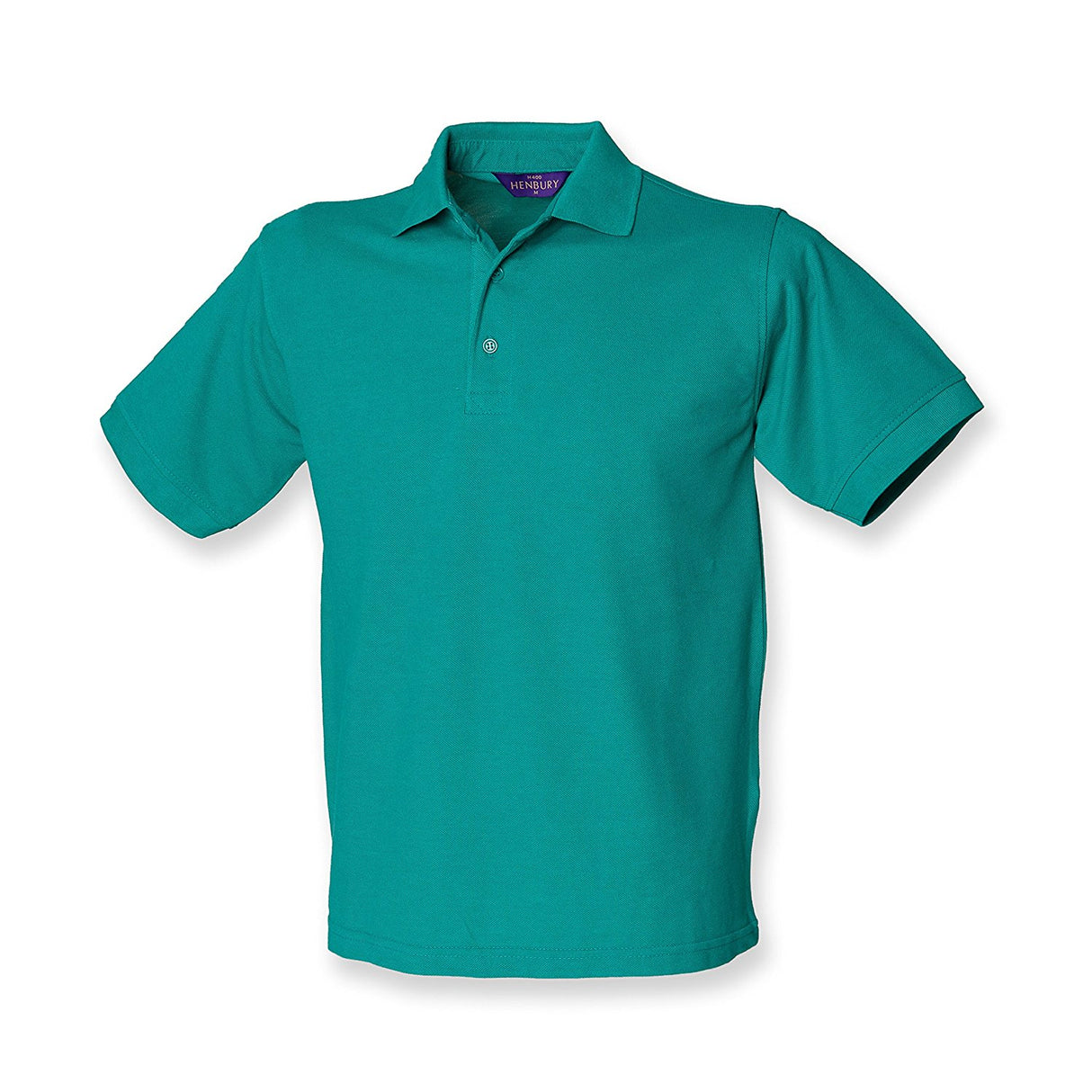 Henbury H400 Heavy PolyCotton Pique Polo Shirt Jade Green, Size - Large