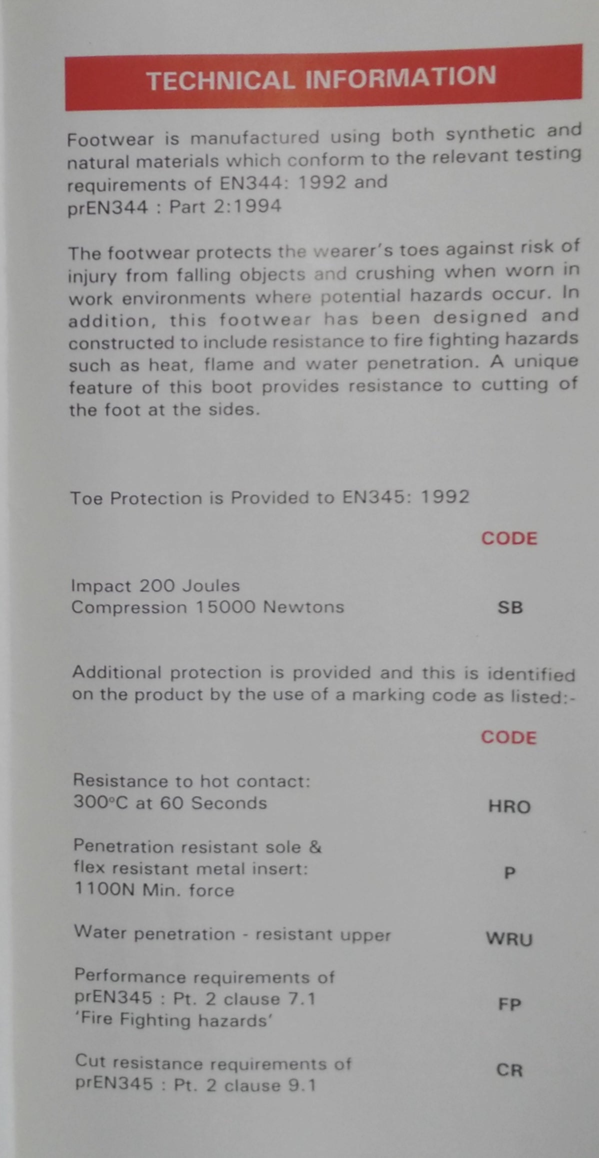 OptiPro Fire fighters FB4 Flame Retardant Safety Boot