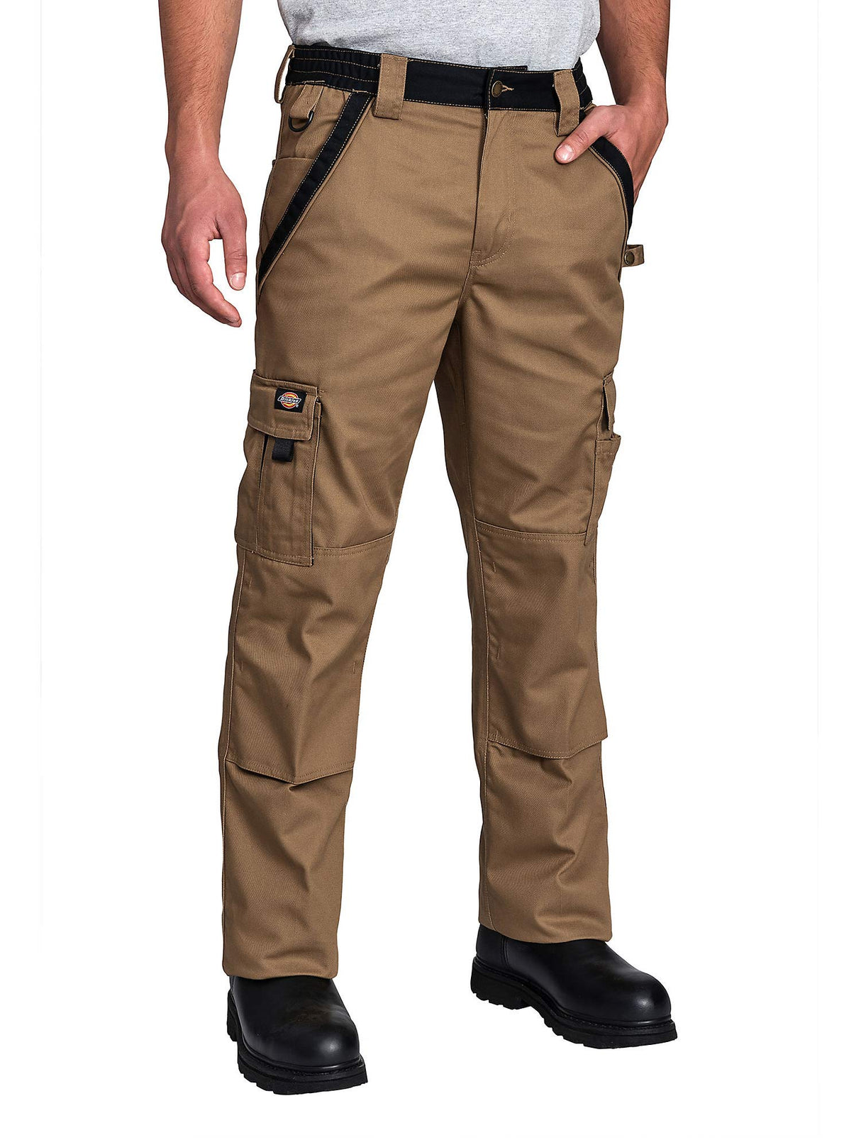 Dickies IN30030 Industry Two Tone Work Trousers Khaki/Black