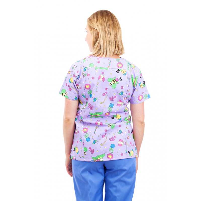 Alexandra Ladies Scrub Top V-Neck, Size - 12