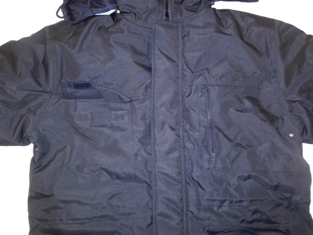 Dickies Polyester Security Uniform Quilted Water Resistant PVC Coated Hooded Jacket JW23400