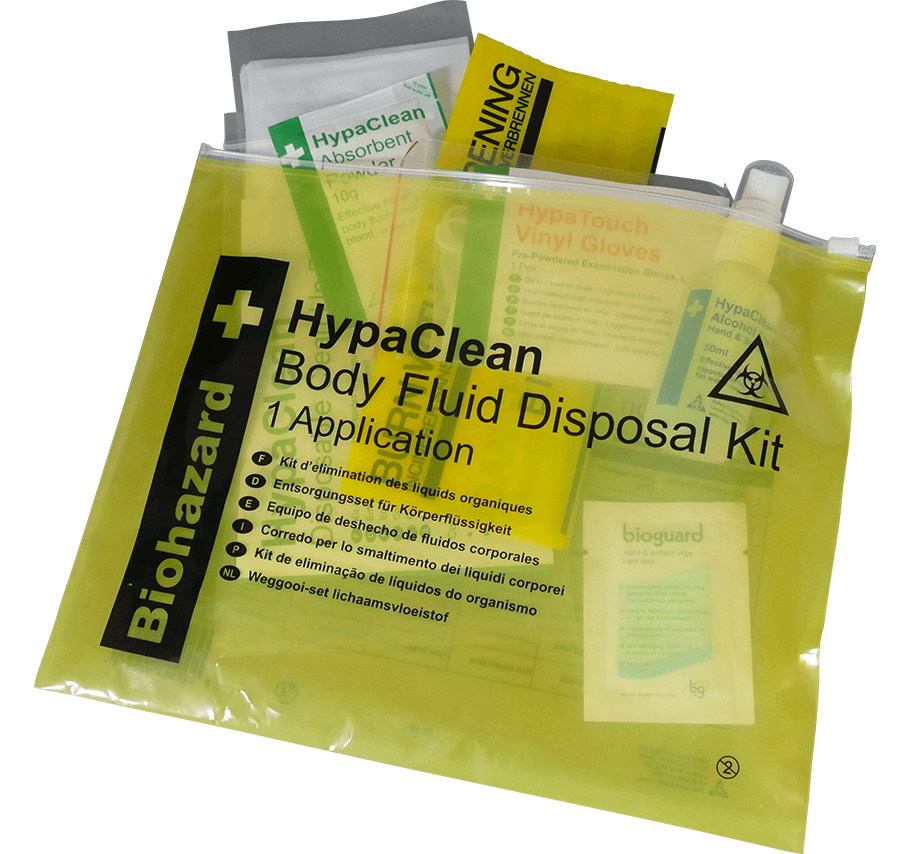 HypaClean K418A Safety Emergency Rescue First Aid Body Fluid Disposal Kit