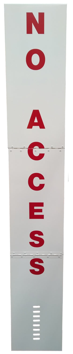 Enamelled Steel Ladder Guard Foldable with Front - NO ACCESS -  Label