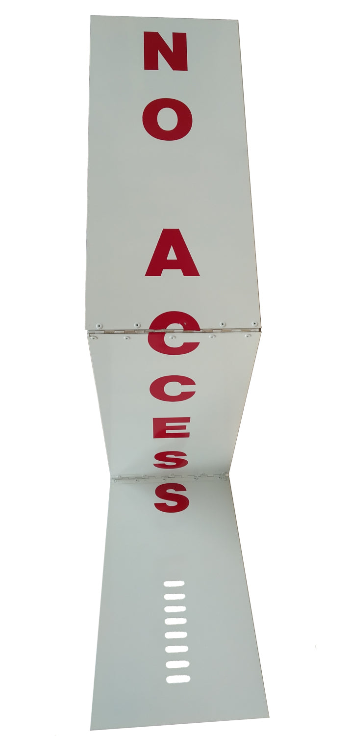 Enamelled Steel Ladder Guard Foldable with Front - NO ACCESS -  Label