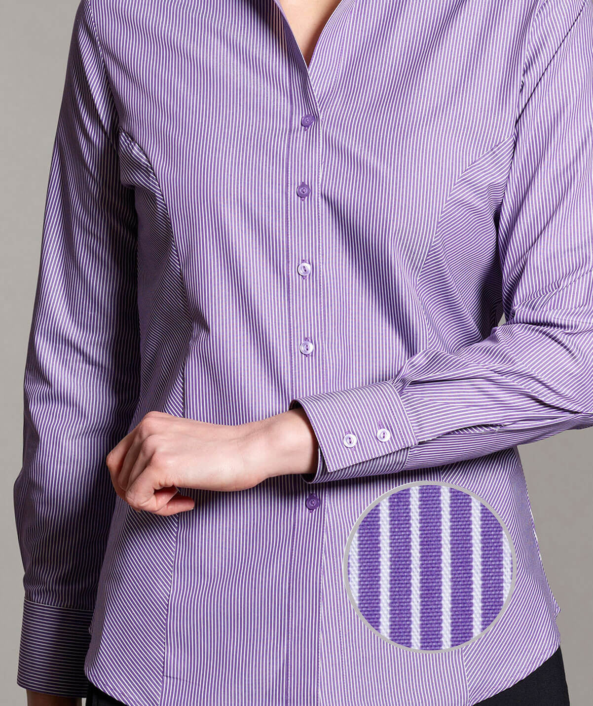 Disley L146 Ailish Ladies Long Sleeve Lilac Blouse, Size - 20