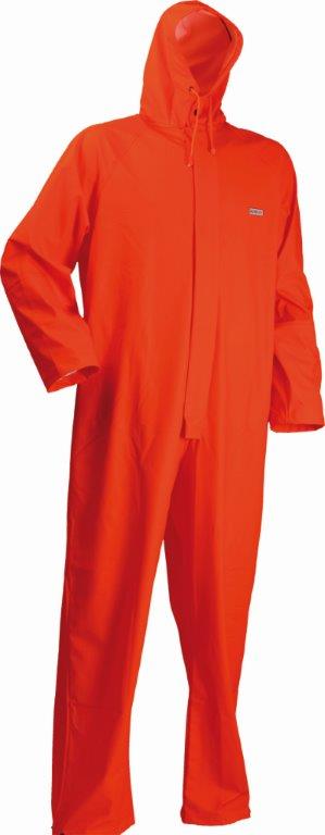 Lyngsoe LR13-05 Microflex Waterproof Hi Vis Rain Coverall - Orange