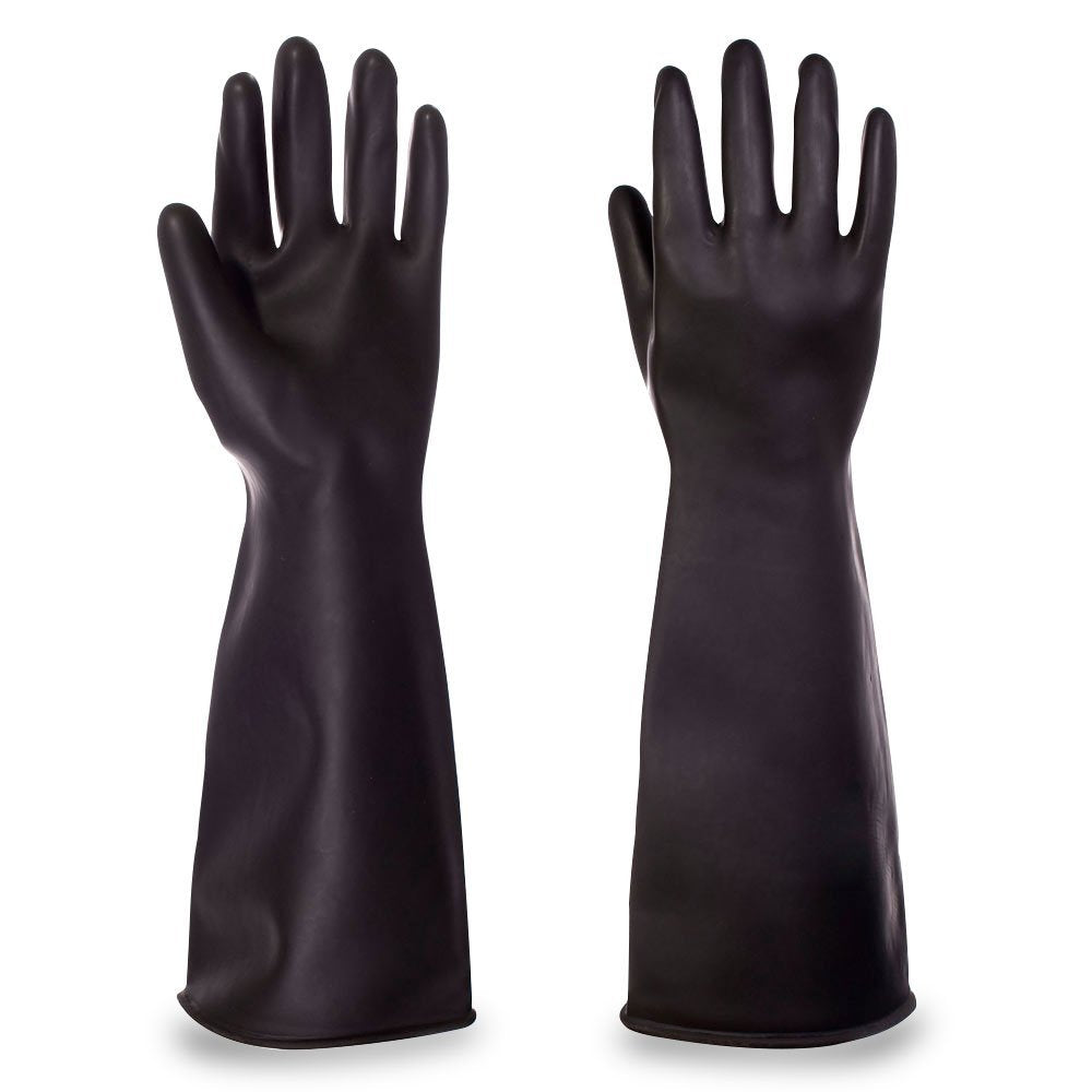 Ansell ME104 Chemical Protection Gauntlets Medium Weight Rubber 17"
