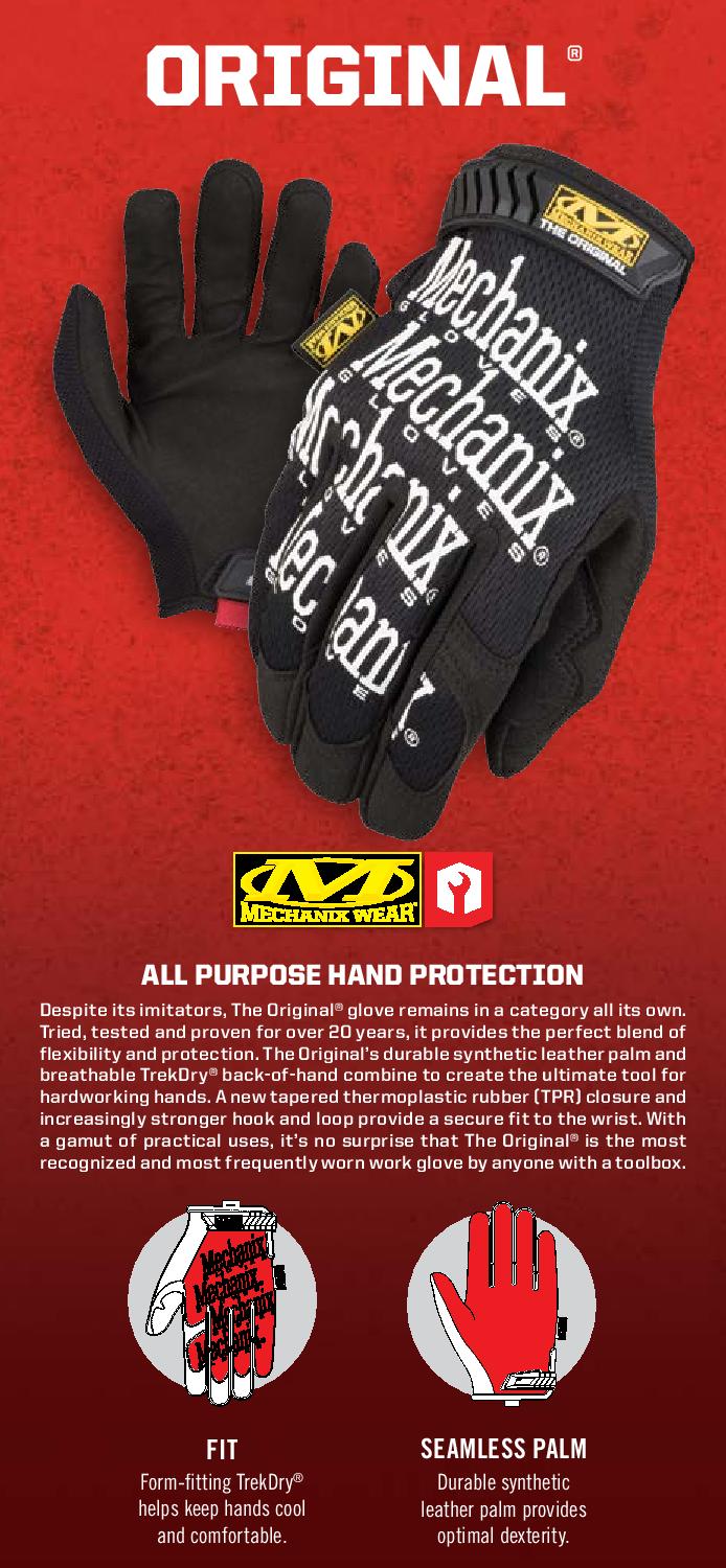 Mechanix Mg-03-010 Synthetic Leather Palm Grip Original Work Gloves
