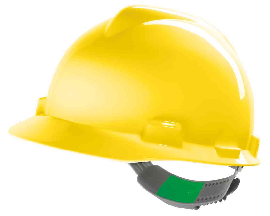 MSA Vgard Gv121 Hdpe Original Yellow Helmet C/W Push-Key