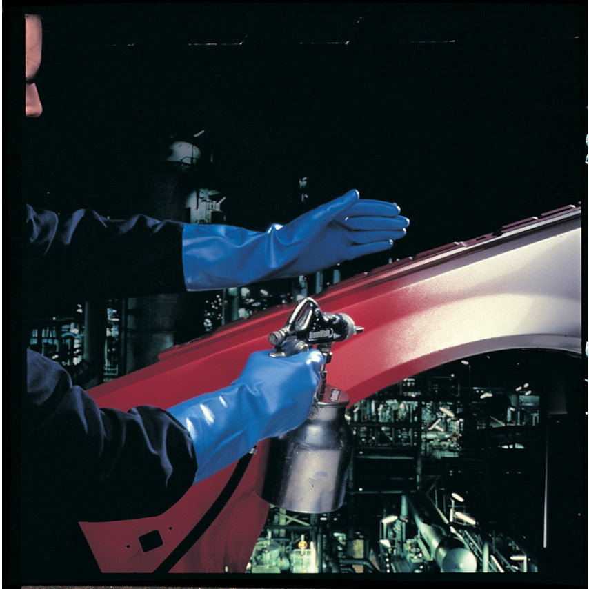 Marigold G25B 37-501 Nitrile Coated Protective Blue Glove 12 Pairs