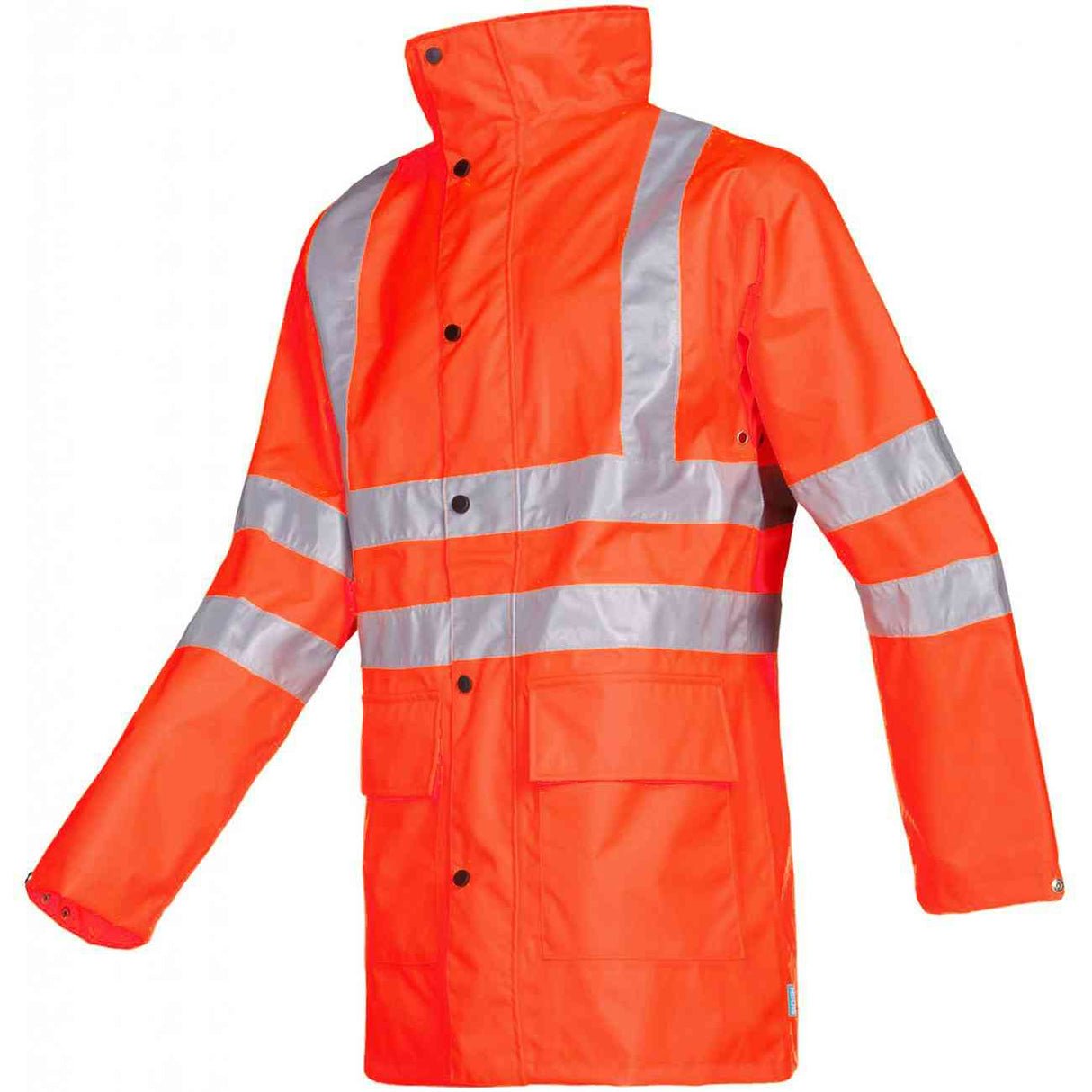 Sioen Monoco Hi-Vis Waterproof PU Coating Breathable Rain Jacket, Size - Large