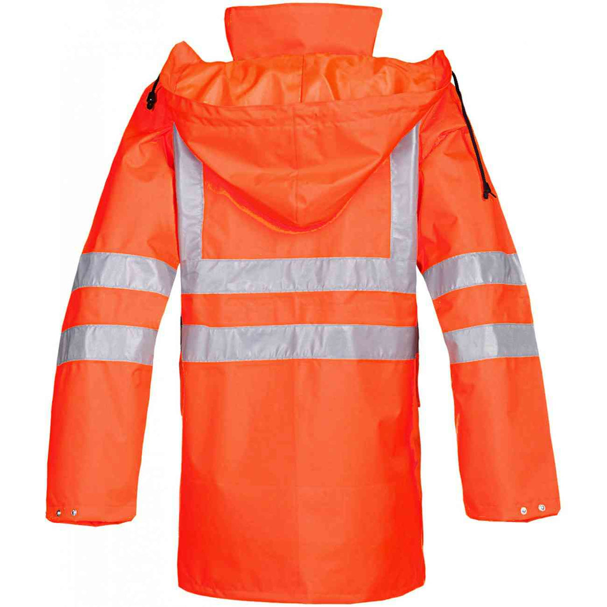 Sioen Monoco Hi-Vis Waterproof PU Coating Breathable Rain Jacket, Size - Large