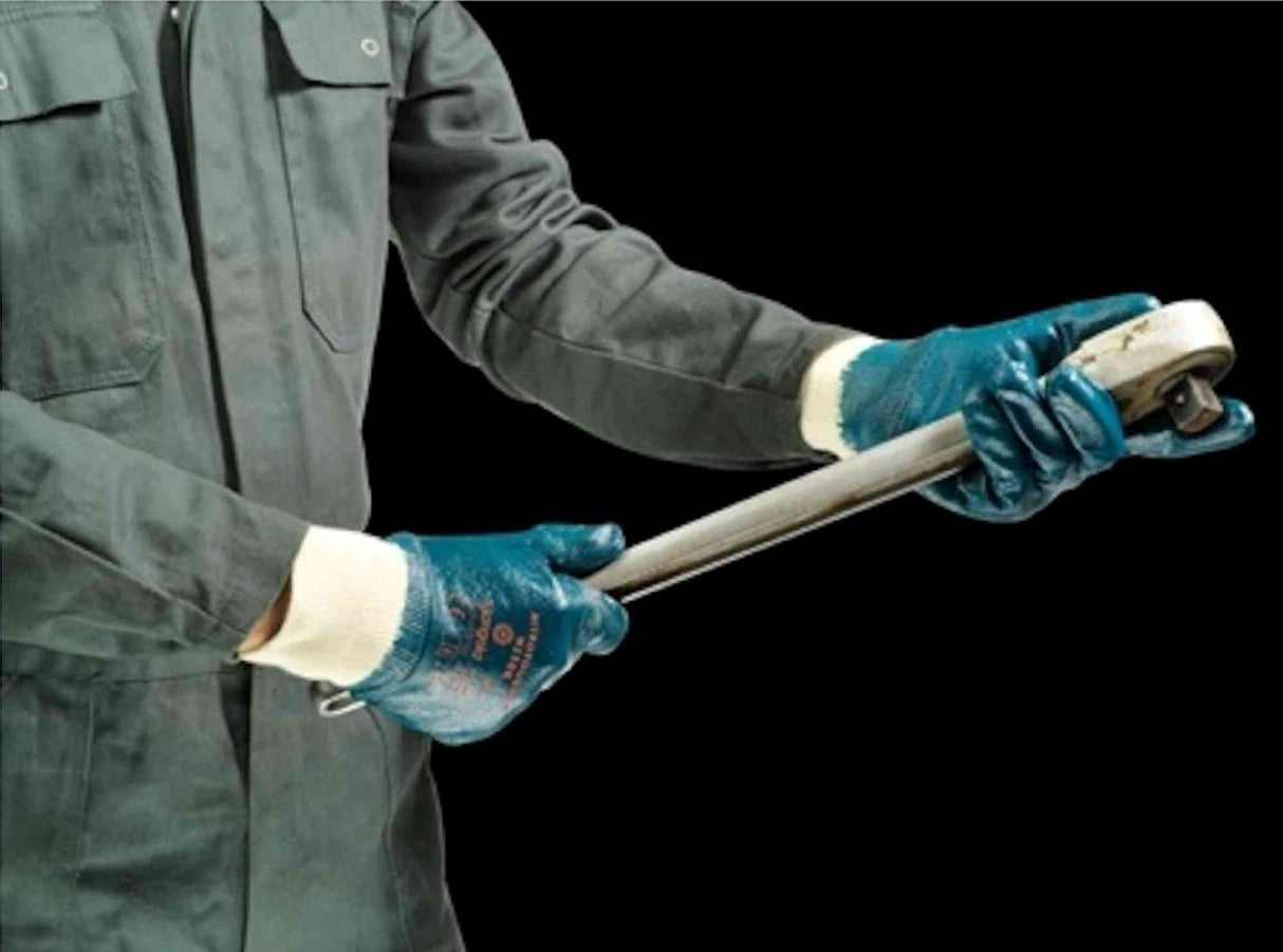 Marigold Industrial Nitrotough N250B Nitrile Full Coated Work Gloves, Size - 7