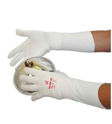 Ultimate Industrial NLNW-XC 13 Gauge Nylon Gloves Extended Cuffs Size 8