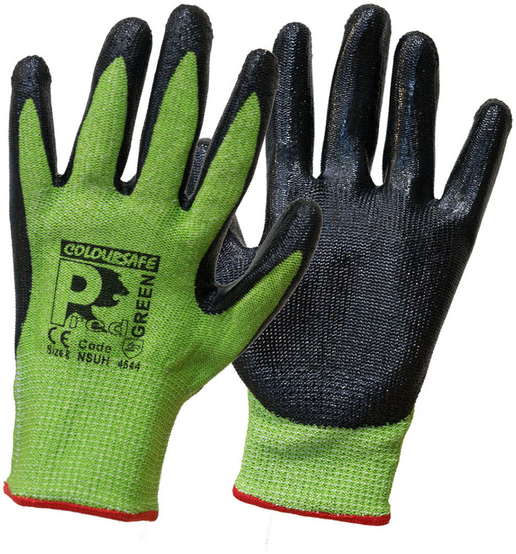 Coloursafe NSUH PredPine Smooth Nitrile Coating Highest Cut Resistance Work Gloves