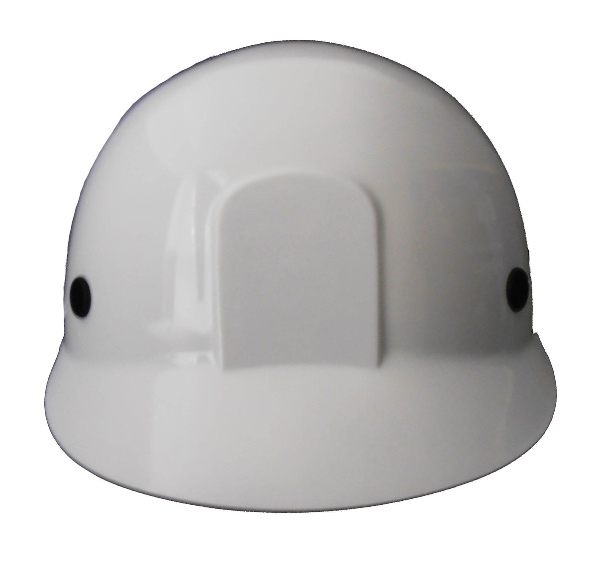 Bump Cap With Low Profile Crown And Perforated Sides Polyethylene White