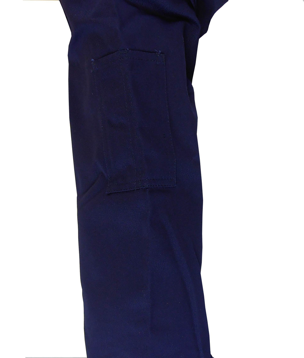Tranemo QE0319 Comfort Plus Men Work Polycotton Overall Navy Knee Pad Pockets
