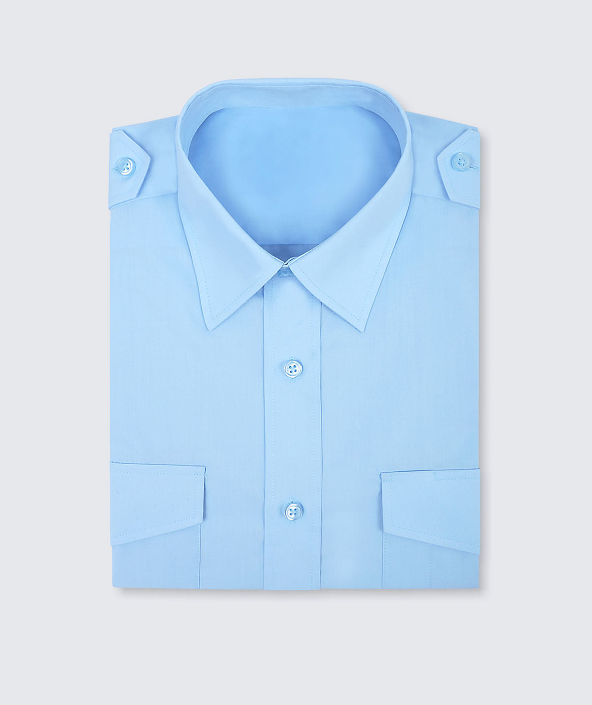 Disley P136 Men Pilot Shirt Long Sleeve Polycotton Blue Size 17.5