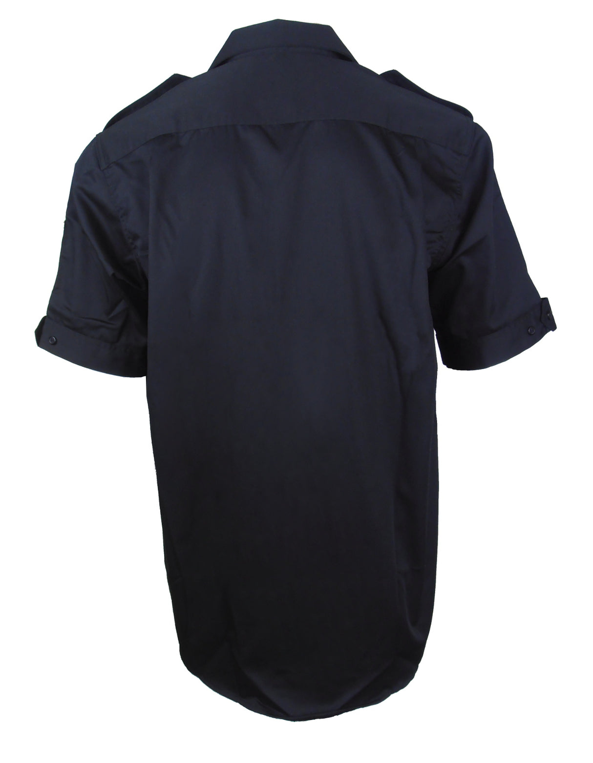 Arvello Polycotton Short Sleeves Open Neck Security Uniforms Black Shirt