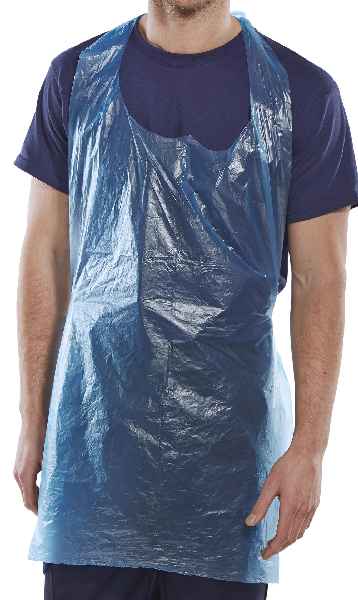 Jodal PH155 Roll of 200 Disposable Aprons Polythene Blue 40" x 26"