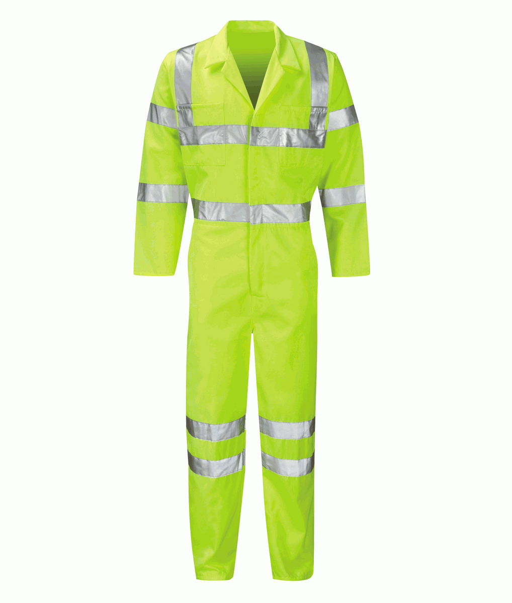 Orbit International Sigma Men High Visibility Coverall Neon Yellow Pol
