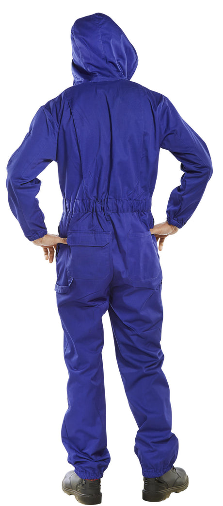 Beeswift PCBSHCAR Royal Blue C/W Hood Super Coverall