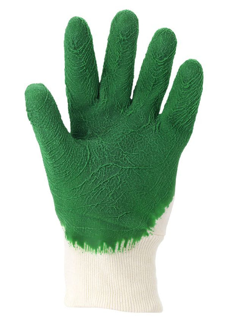 Ansell 16-500 Gladiator Natural Rubber Coating on Interlock Liner Work Gloves