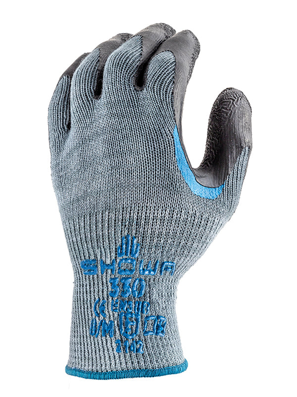 Showa 330 Re-Grip Safety Gloves Latex Double Coated Palm Seamless Liner