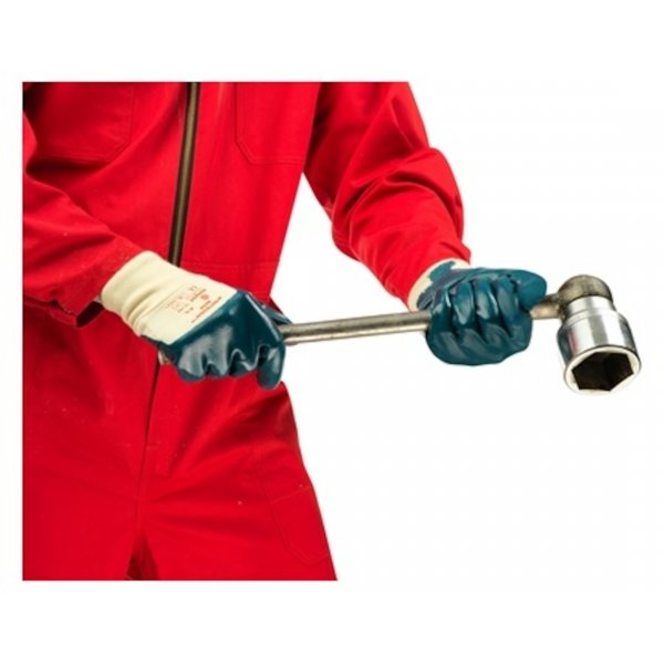 Ansell Nitrotough N630 Men Work Gloves Cotton Liner Nitrile 3/4 Coating Size 9