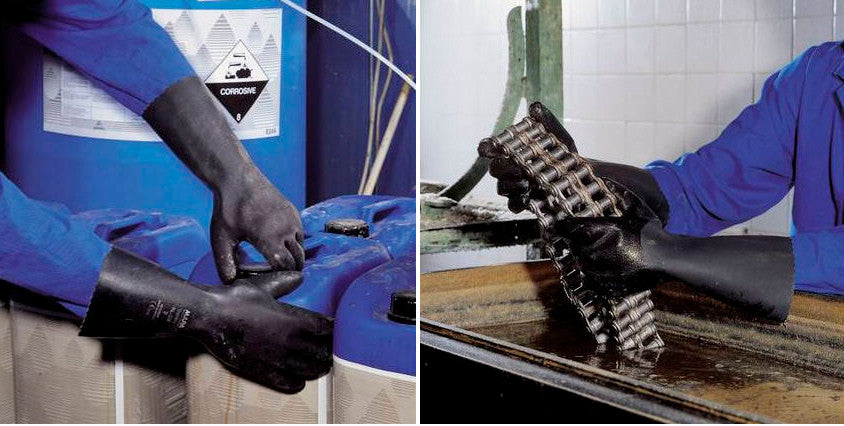 MAPA Neotex 340 Neoprene & Latex Chemical Resistant Gauntlets, Size - 7