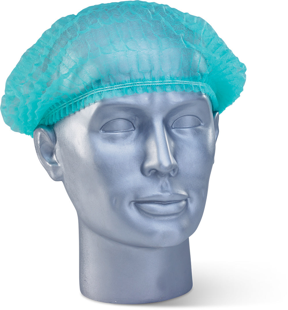 Beeswift DMCG Click Once Unisex Single Use Hairnet Green box of 100