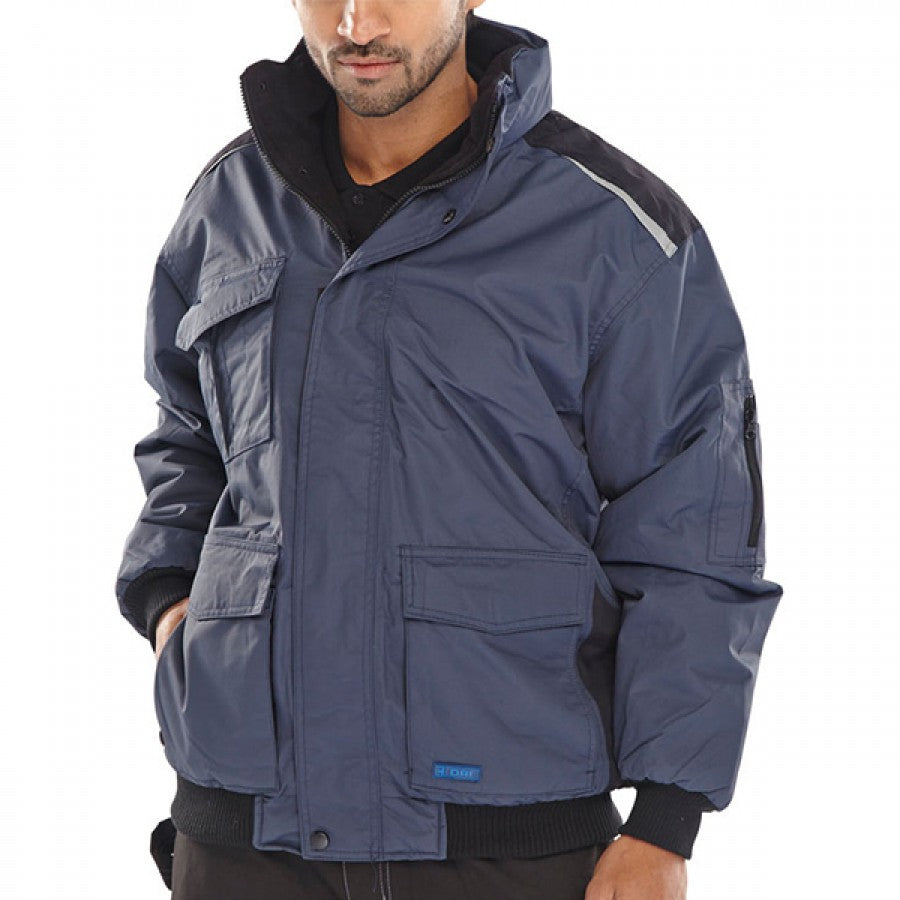 Beeswift PRJNBL Pioneer Waterproof Navy Bomber Jacket, Size - XL