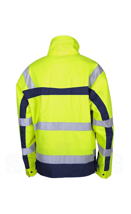 Mascot 7123-126 Timon Men Hi Vis Pilot Jacket Yellow/Navy Quilted Lining, Size - Large