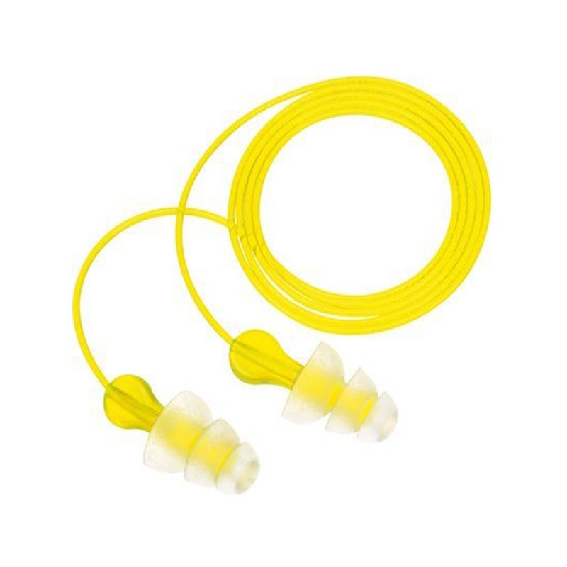 3M PN-01-005 E-A-R Tri-Flange Earplugs Corded SNR=29dB One Pair