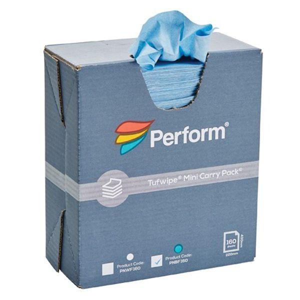 Perform Tufwipe 160 Cleaning Wipes Mini Carry Pack Case of 2