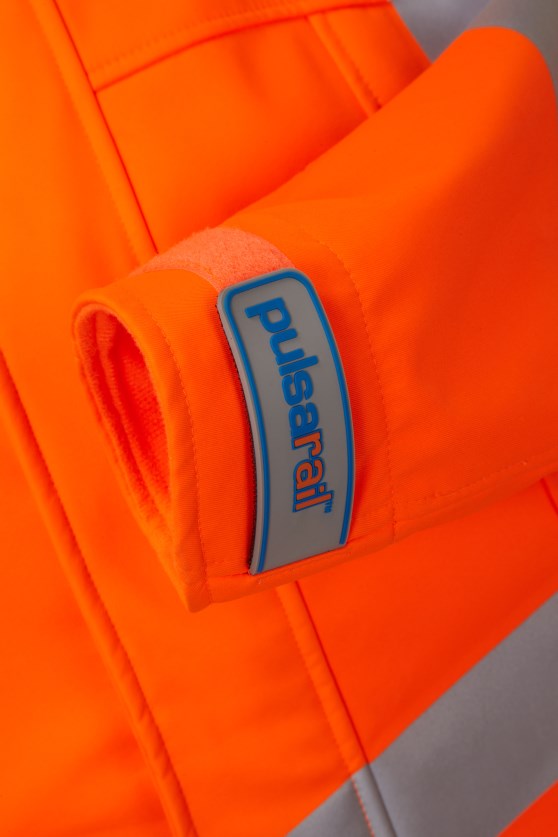 Pulsarail PR535 Soft Shell Jacket Rail Spec Compliant Hi Vis Orange Size M