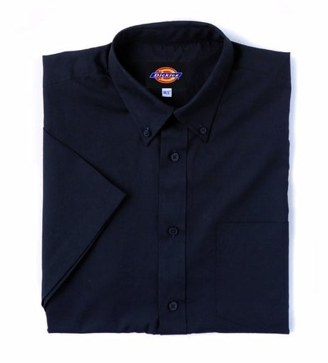 Dickies SH58150 Men Shirt Short Sleeve Button Down Black, Size - 16"