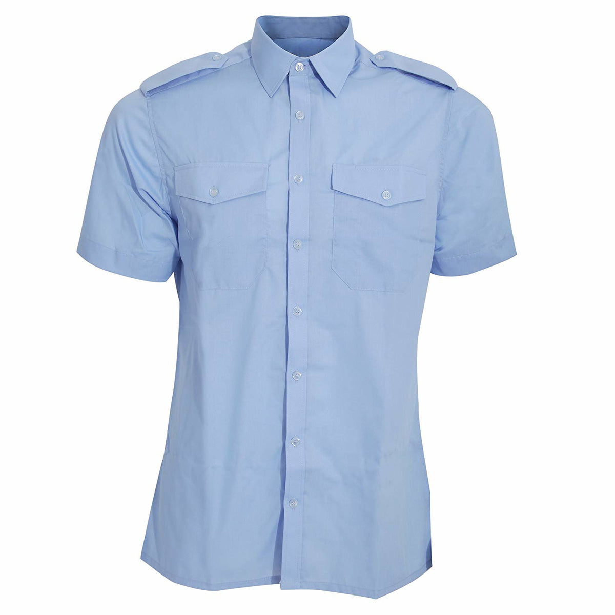 Orbit International PSSS Men Pilot Shirt Short Sleeve Blue North Sea