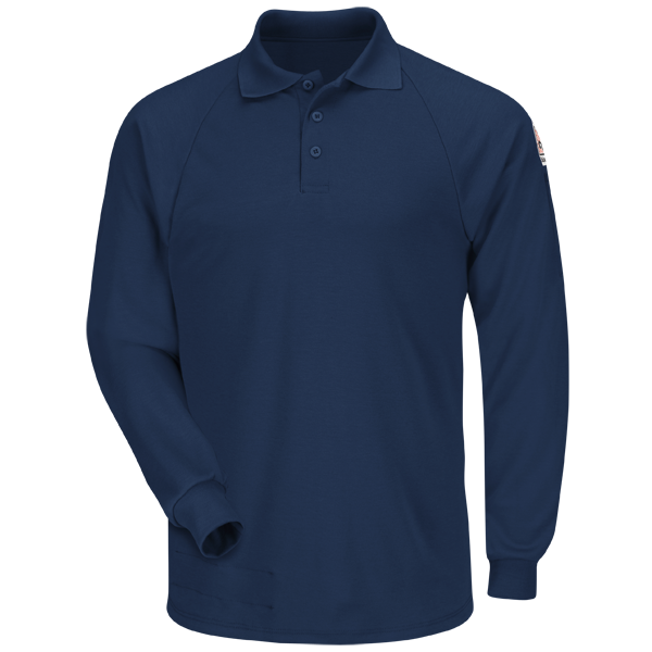 Bulwark Polo Shirt SMP2NV FR Arc Resistant Cat 2 Rating Navy