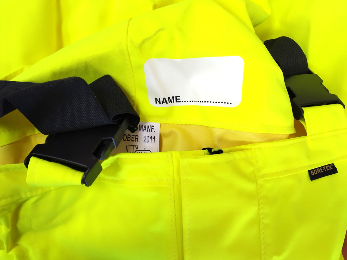 Gore-Tex Over Trousers With Braces Waterproof High Visibility Yellow