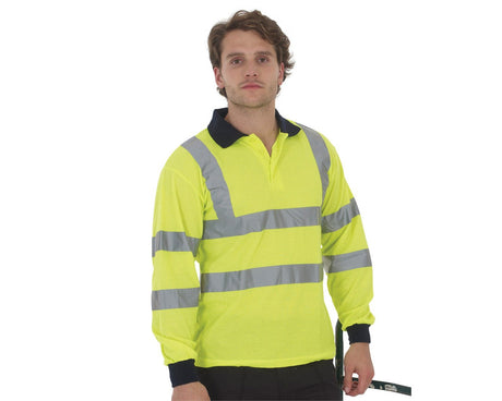 Arvello WHPFP-Y Men Hi Vis Polo Shirt Long Sleeve Yellow