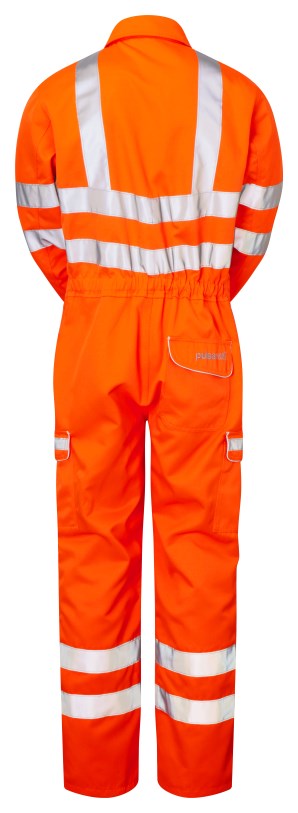 PULSAR Pulsarail PR339 Rail Spec Overall PolyCotton Combat Coverall Hi-Vis Orange